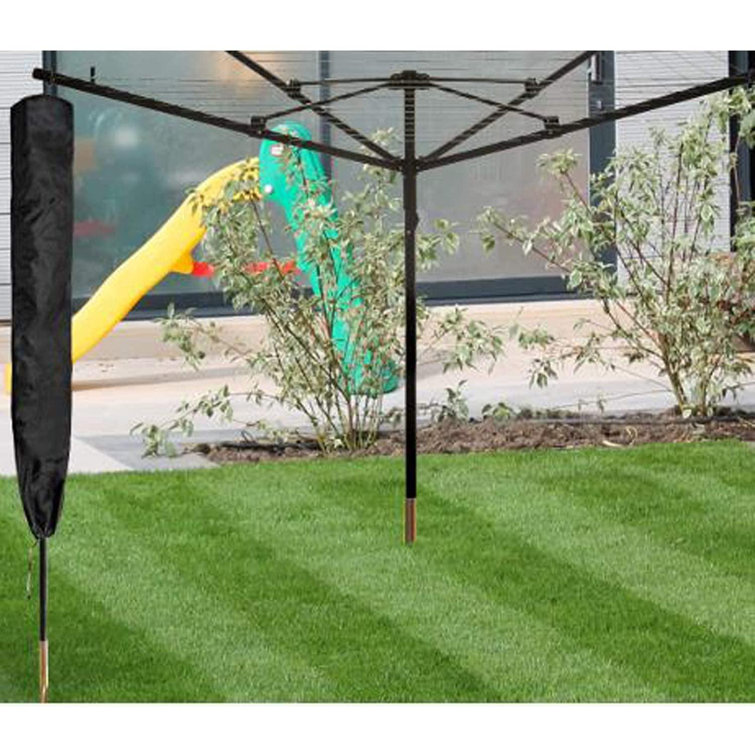 Arlmont & Co. Rotary Outdoor Umbrella Drying Rack Umbrella Clothesline